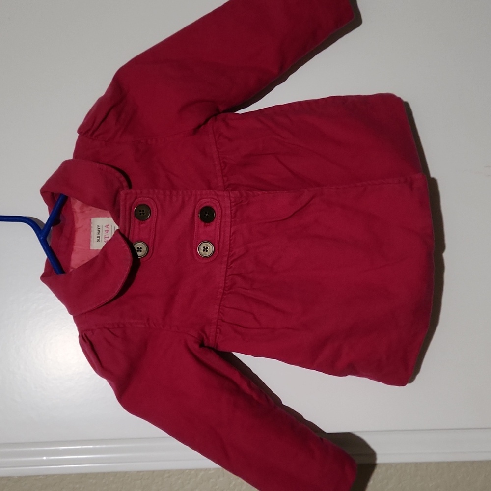 Pink pea coat size 4T